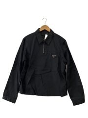 画像：トライアングルロゴ/ハーフジップジャケット/48/ナイロン/BLK/SGB751S2111WQ8