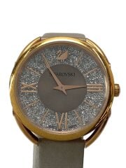 画像：クォーツ腕時計/アナログ/レザー/SLV/BEG