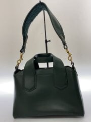 画像：ハンドバッグ/レザー/GRN/無地