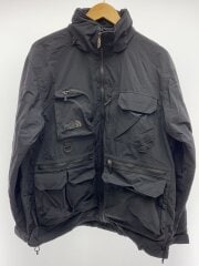 画像：FIELD UTILITY JACKET_フィールドユーティリティジャケット/L/ナイロン/BLK/無地