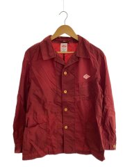 画像：長袖シャツ/40/ナイロン/RED/無地/JD-8489