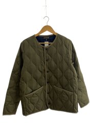 画像：キルティングジャケット/L/ナイロン/KHK/無地/TAION-104B2ML-1