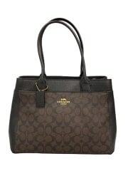 画像：トートバッグ/レザー/BRW/総柄/F31475