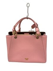 画像：ハンドバッグ/レザー/PNK/無地