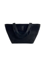 画像：ハンドバッグ/スウェード/BLK/無地