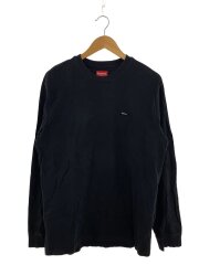 画像：長袖Tシャツ/M/コットン/BLK/無地