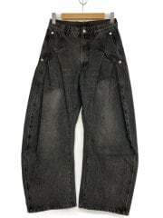 画像：CONZ/カーブデニムパンツ/ボトム/1/コットン/BLK/304540048