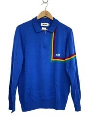 画像：ニット・セーター(薄手)/L/ウール/BLU/無地