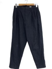 画像：P-1 3 TUCKED SLACKS/2/コットン/BLK/無地/ES14P-01
