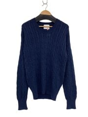 画像：Aran/ニット・セーター(厚手)/2/コットン/NVY/無地/KAIKO-25-029