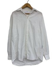 画像：長袖シャツ/46/コットン/WHT/無地/N1784CC