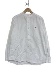 画像：バンドカラーシャツ/42/コットン/WHT/無地/DT-B0280
