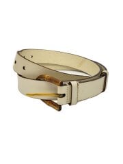 画像：ベルト/レザー/WHT/無地/レディース/312405