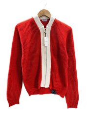 画像：ニット・セーター(薄手)/L/コットン/RED/無地/60S～