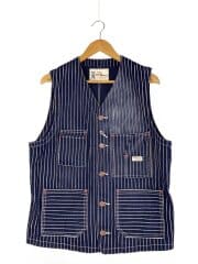 画像：ベスト/40/コットン/NVY/ストライプ