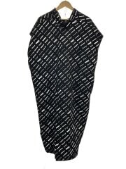 画像：Allover Logo Printed Shirt One Piece/38/コットン/BLK/719973