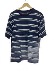 画像：Tシャツ/M/コットン/NVY/ボーダー