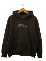 画像：21ss/kaws chalk boxlogo/パーカー/M/コットン/BLK/汚れ有