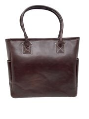 画像：トートバッグ/レザー/BRW/無地