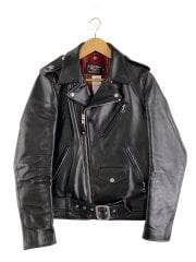 画像：ダブルライダースジャケット/36/馬革/BLK/無地/7544