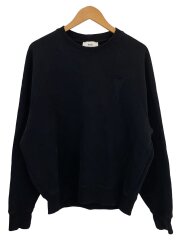 画像：22SS/ハート刺繍クルーネックプルオーバースウェット/M/コットン/BLK/E22USW002.747