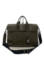 画像：ブリーフケース/レザー/KHK/無地/C9875