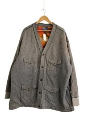 画像：カーディガン(厚手)/--/コットン/GRY/無地