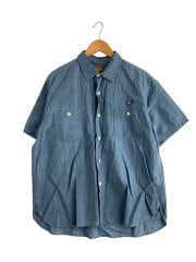 画像：長袖シャツ/XXL/コットン/BLU/無地/HM31SH040//