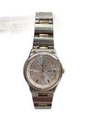 画像：wicca/クォーツ腕時計/アナログ/ステンレス/PNK/SLV/E001-S017505