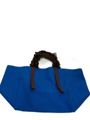 画像：メッシュトート/トートバッグ/キャンバス/BLU/無地