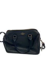 画像：ショルダーバッグ/レザー/BLK/F32202