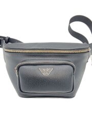 画像：ウエストバッグ/レザー/BLK/無地/Y40238 Y138E 81072