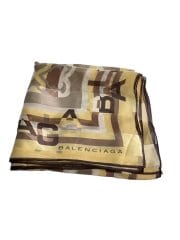 画像：ストール/シルク/BEG/総柄/レディース