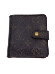 画像：コンパクト・ジップ_モノグラム・キャンバス/PVC/BRW/モノグラム/レディース