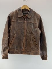 画像：レザージャケット・ブルゾン/M/レザー/BRW/無地