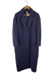 画像：コート/--/ウール/BLK/無地