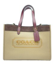 画像：トートバッグ/ベージュ/ボルドー/C6035/2WAY/Field Tote 30 In Colorbloc