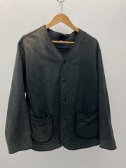 画像：カーディガン(薄手)/S/コットン/BLK/無地/紺タグ/スウェットカーディガン/ヤケ有り