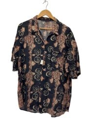 画像：BON HOMME/半袖シャツ/L/レーヨン/BLK/総柄