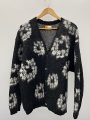 画像：カーディガン(厚手)/XL/ウール/BLK/花柄/SM-YS1-0000-C50