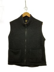 画像：フリースベスト/2/ウール/BLK/BN-21FM-041