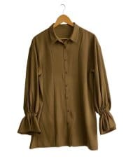 画像：ブラウス/FREE/ポリエステル/BRW/無地/0225204451650