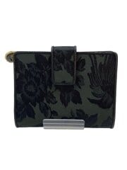画像：2つ折り財布/ナイロン/GRN/花柄/レディース