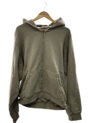 画像：ジップパーカー/XL/コットン/GRY/無地