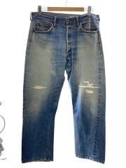 画像：60-70s/VT/501/BIGE/後期/実寸W38/デニム/IDG/平行ステッチ/リペア多/ボタ