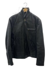 画像：レザージャケット・ブルゾン/LL/牛革/BLK