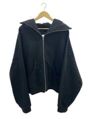 画像：ジップパーカー/L/コットン/BLK/無地/ES2106 P0065