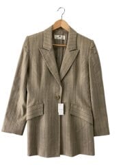 画像：テーラードジャケット/--/ウール/BEG/ストライプ/576-58005//