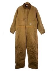 画像：オールインワン/つなぎ/ダック地/48R/コットン/キャメル/無地/968QZ