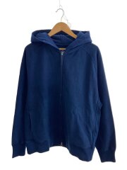 画像：ジップパーカー/4/コットン/NVY/無地